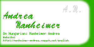 andrea manheimer business card